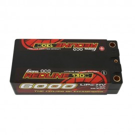 GENS ace Battery LiPo 2S HV 7.6V-130C-6000 (5mm) 97x48x26mm 220g 