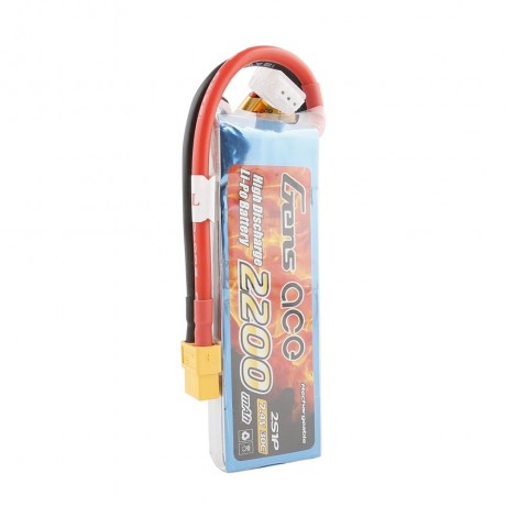 GENS ace Battery LiPo 2S 7.4V-2200-30C(XT60) 108x34x16mm 125g