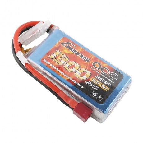 GENS ace Battery LiPo 3S 11.1V-1300-30C(Deans) 76x37x24mm 115g