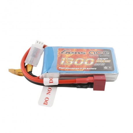 GENS ace Battery LiPo 2S 7.4V-1300-30C(Deans) 75x34x15mm 85g