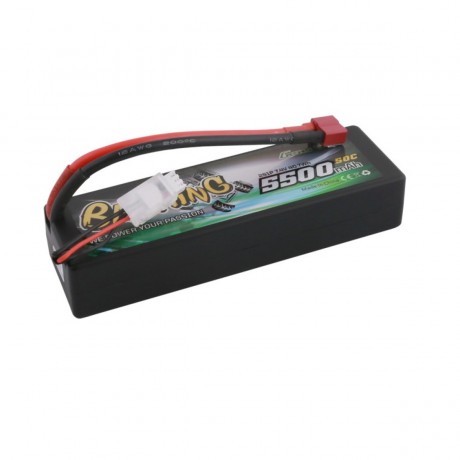 GENS ace Battery LiPo 2S 7.4V-5500-50C(Deans) 139x47x25mm 245g