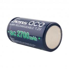 GENS ace Battery NiMh 1.2V-SC2700Mah Loose Cell 43x21mm 48g 