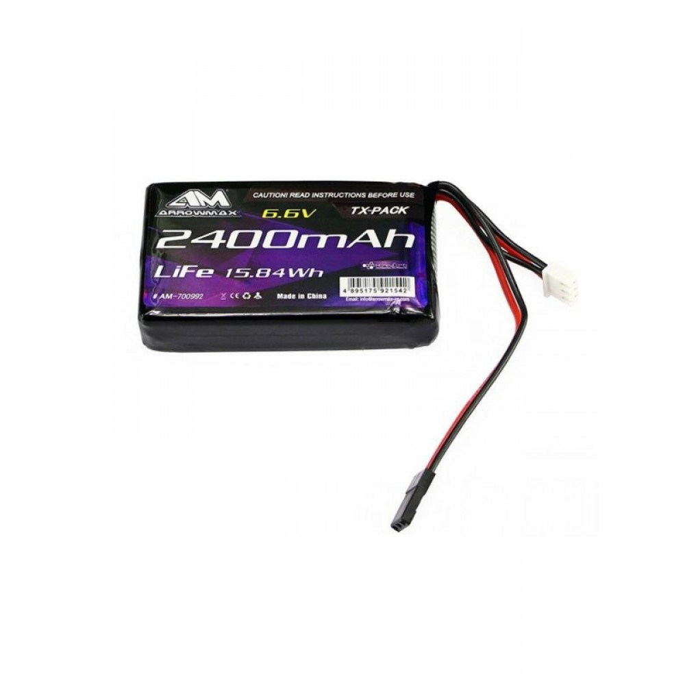 ARROWMAX Lipo 2400mAh 6.6V For Futaba 4PK/4PX/4PV/7PX 