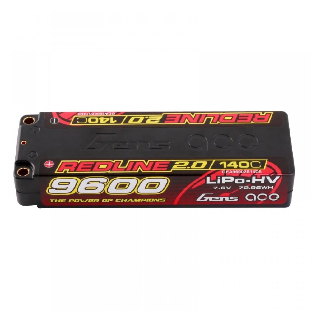 GENS ACE Redline 2.0 2S HV 7.6V-140C-9600 139x47x25mm 324g
