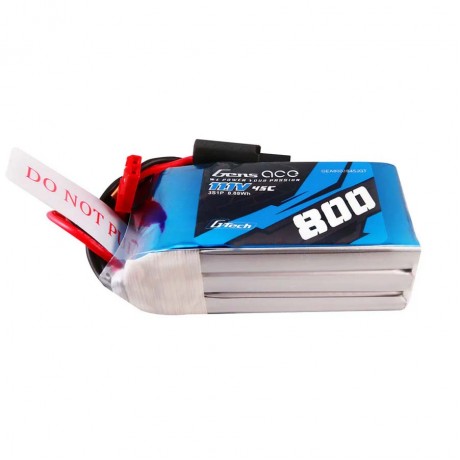 GENS ACE Batterie LiPo 3S 11.1V-800-45C (JST) 60x30x20mm 70g G-Tech