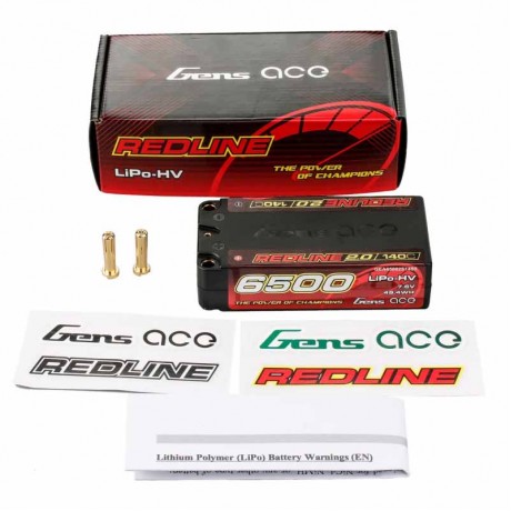 GENS ACE Redline 2.0 Shorty 2S HV 7.6V-140C-6500 96x47x25mm 230g