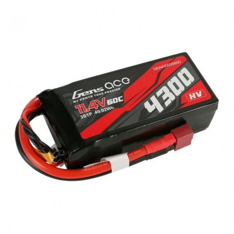 GENS ace Crawler LiPo 3S 11.4V-4300-60C(Deans) 91x41x30mm 243g