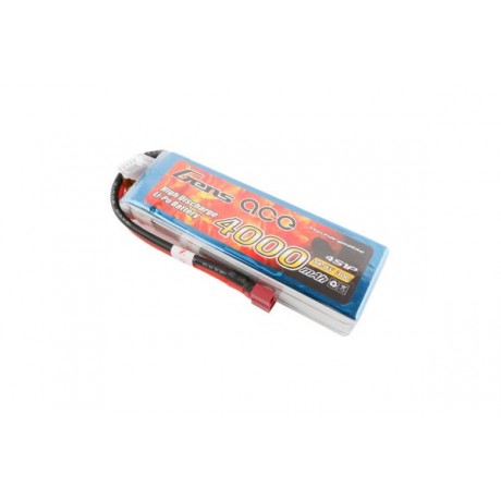 GENS ace Battery LiPo 4S 14.8V-4000-30C(Deans) 142x42x32mm 370g