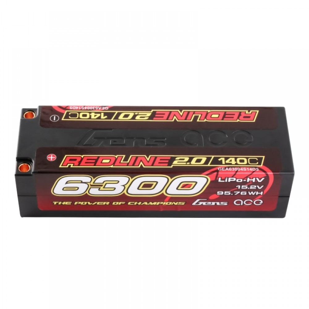 GENS ACE Redline 2.0 4S HV 15.2V-140C-6300 139x47x37mm 452g