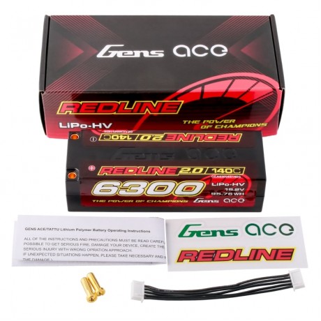 GENS ACE Redline 2.0 4S HV 15.2V-140C-6300 139x47x37mm 452g