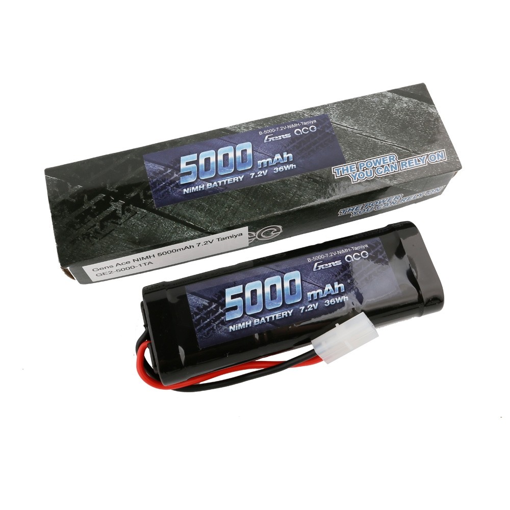 GENS ace Battery NiMh 7.2V-5000Mah (Tamiya) 135x48x25mm 420g