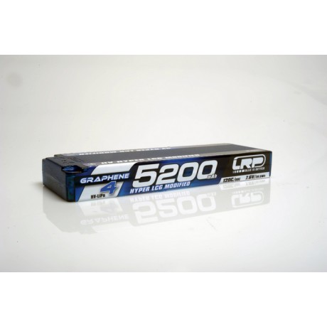 LRP HV HYPER LCG MODIFIED GRAPHENE-4 5200MAH HARDCASE BATTERY - 7.6V LIPO - 120C/60C - 215G