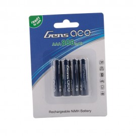 GENS ace Batteries R3-AAA Cells Ni-Mh HV 800Mah (4pcs) 