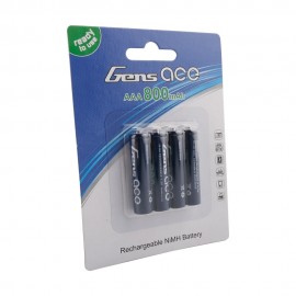 GENS ace Batteries R3-AAA Cells Ni-Mh HV 800Mah (4pcs) 