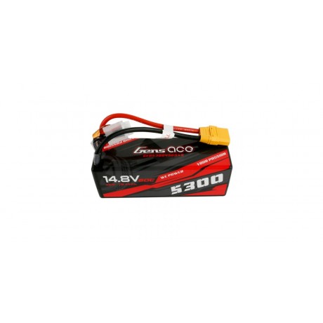 GENS ace Battery LiPo 4S 14.8V-5300-60C(XT90) 139x46x49mm 490g