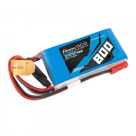 GENS Ace Soaring LiPo 2S 7.4V-800-45C (JST) 55x30x16mm 50g 