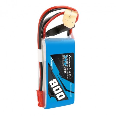 GENS Ace Soaring LiPo 2S 7.4V-800-45C (JST) 55x30x16mm 50g