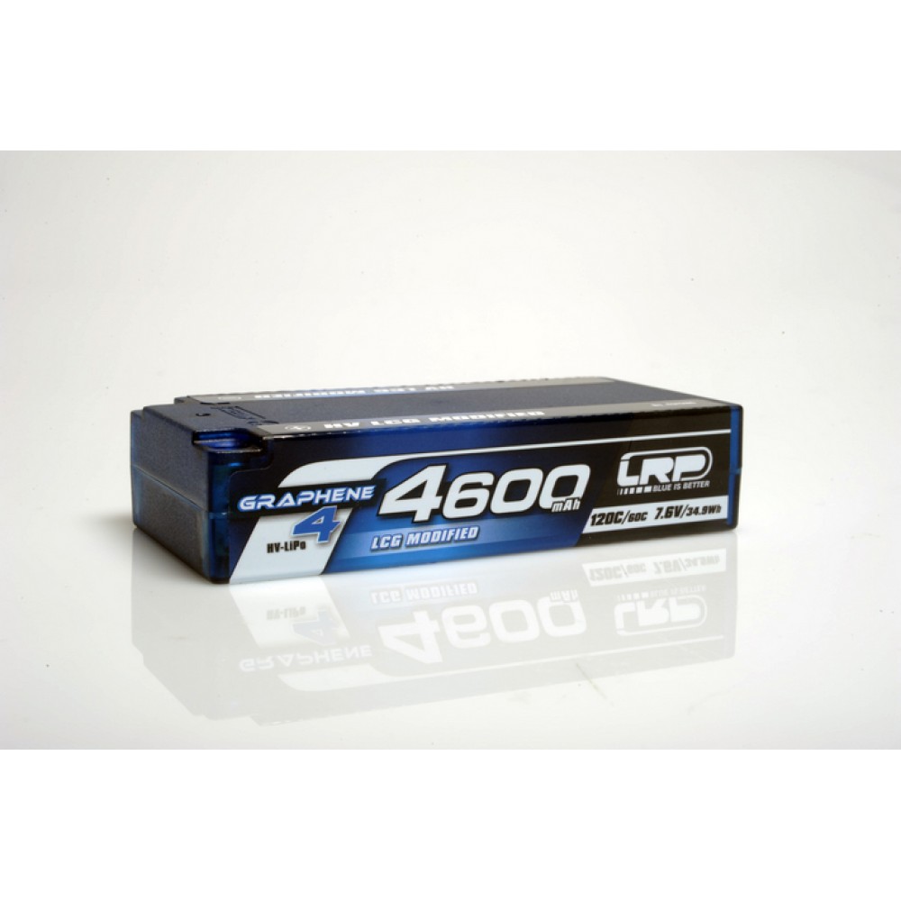 LRP HV LCG MODIFIED SHORTY GRAPHENE-4 4600MAH HARDCASE BATTERY - 7.6V LIPO - 120C/60C - 186G