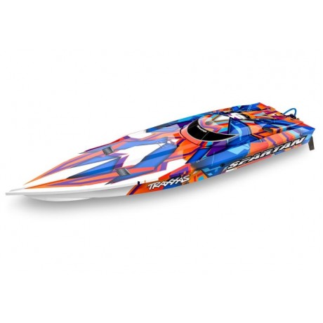 TRAXXAS SPARTAN ORANGE 2022 brushless racing boat without battery and charger 