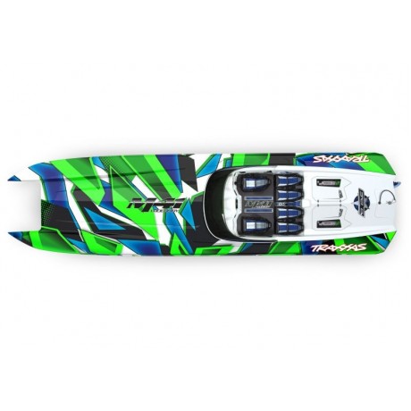 TRAXXAS DCB M41 BL-Catamaran Boot Brushless GREEN/BLUE