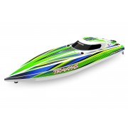 TRAXXAS DISRUPTOR VXL-4s GREEN V-hull boat self-righting without battery & charger 