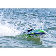TRAXXAS DISRUPTOR VXL-4s GREEN V-hull boat self-righting without battery & charger 
