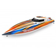 TRAXXAS DISRUPTOR VXL-4s ORANGE V-hull boat self-righting without battery & charger 
