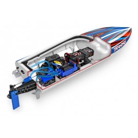 TRAXXAS DISRUPTOR blue V-hull boat self-righting without battery & charger  