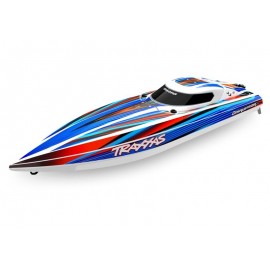 TRAXXAS DISRUPTOR blue V-hull boat self-righting without battery & charger 