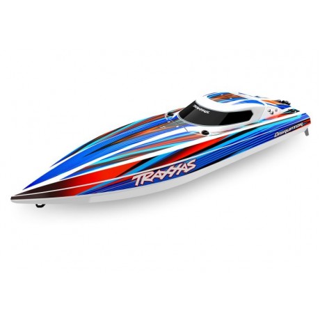 TRAXXAS DISRUPTOR blue V-hull boat self-righting without battery & charger 
