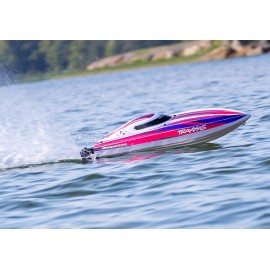 TRAXXAS DISRUPTOR VXL-4s PINK V-hull boat self-righting without battery & charger  