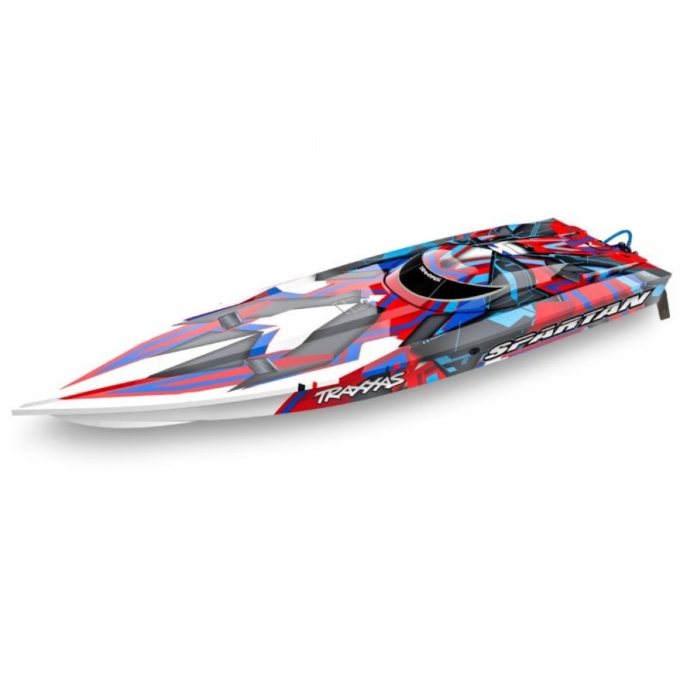 TRAXXAS SPARTAN RED brushless racing boat without battery and charger 