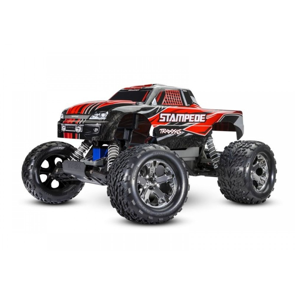 TRAXXAS Stampede RED 1/10 2WD Monster Truck RTR Brushed WATERPROOF