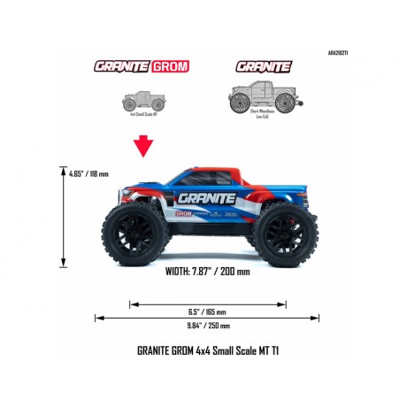 ARRMA Granite Grom 1/18 4WD Smart RTR (Blue)