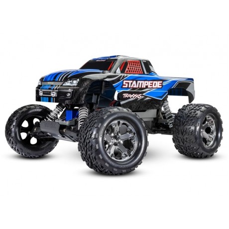 TRAXXAS Stampede BLUE 1/10 2WD Monster Truck RTR Brushed WATERPROOF