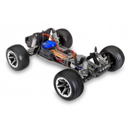 TRAXXAS RUSTLER ORANGE 1/10 2WD RTR TRUCK BRUSHED LED LIGHT  