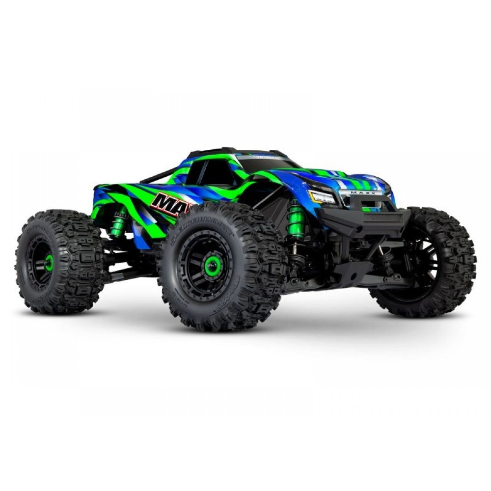 TRAXXAS MAXX 4x4 GREEN 1/10 Monster-Truck RTR Brushless (WITH KIT WIDEMAXX)