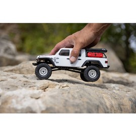 AXIAL 1/24 SCX24 Jeep Gladiator 4WD Rock Crawler Brushed RTR (White) 