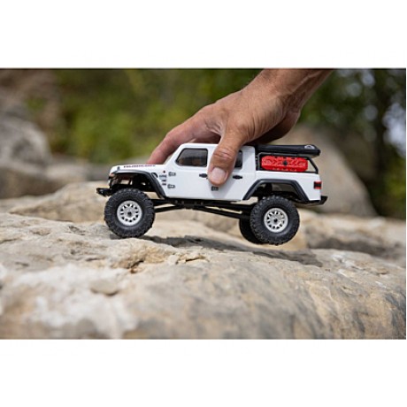 AXIAL 1/24 SCX24 Jeep Gladiator 4WD Rock Crawler Brushed RTR (White)
