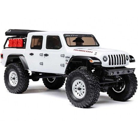 AXIAL 1/24 SCX24 Jeep Gladiator 4WD Rock Crawler Brushed RTR (White)