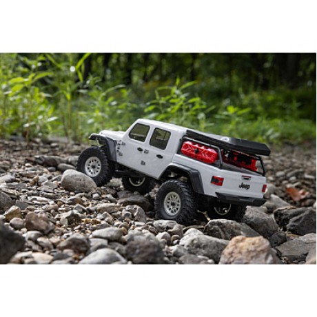 AXIAL 1/24 SCX24 Jeep Gladiator 4WD Rock Crawler Brushed RTR (White)