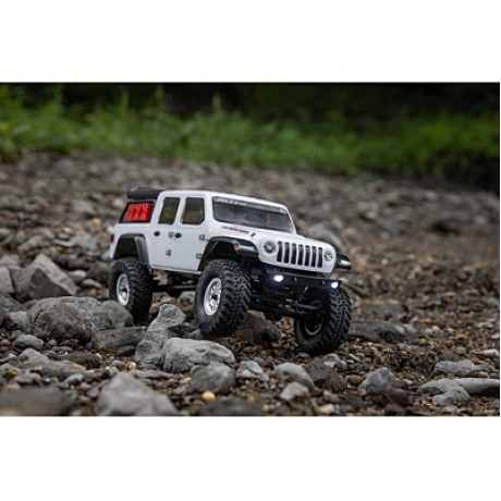 AXIAL 1/24 SCX24 Jeep Gladiator 4WD Rock Crawler Brushed RTR (White)