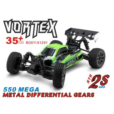 HSP Vortex 1/10 2.4 GHz Brushed Buggy RTR (Green)