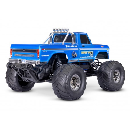 TRAXXAS Bigfoot No.1 blue 1/10 2WD Monster Truck RTR Brushed HD with battery and 4 Amp USB-C charger