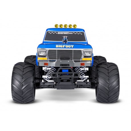TRAXXAS Bigfoot No.1 blue 1/10 2WD Monster Truck RTR Brushed HD with battery and 4 Amp USB-C charger