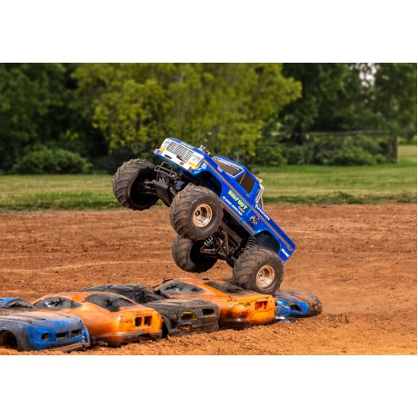 TRAXXAS Bigfoot No.1 blue 1/10 2WD Monster Truck RTR Brushed HD with battery and 4 Amp USB-C charger