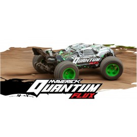 MAVERICK QUANTUM XT FLUX 1/10 4WD BRUSHLESS STADIUM TRUCK SILVER / GREEN 