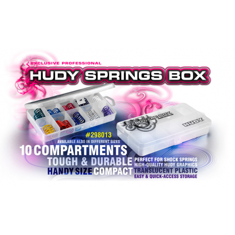 HUDY Parts Box - 10-Compartments - 132 x 62mm