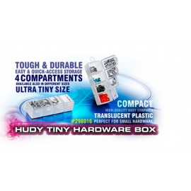 HUDY Tiny Hardware Box - 4-Compartments - 88 x 30mm 