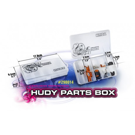HUDY Parts Box - 8-Compartments - 178 x 94mm